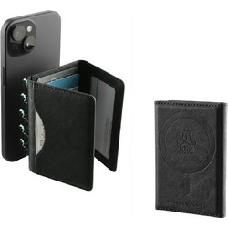 IDOL 1991 LEATHER POCKET MAGSAFE ANTI-RF CARD WALLET BLACK