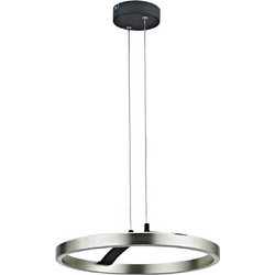 POWERTECH LED φωτιστικό οροφής HLL-0202, 29W, 4000K, Φ38x120cm, ασημί/μαύρο