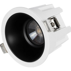 GLOBOSTAR(R) DUSTY 60340 Χωνευτό Downlight Σποτ LED 12W 1380lm 45 AC 220-240V Αδιάβροχο IP65 Φυσικό Λευκό 4500K - Bridgelux COB Chip & TUV SUD Driver - Λευκό & Μαύρο Ματ - Μ8 x Π8 x Υ7.5cm / Q7.5cm