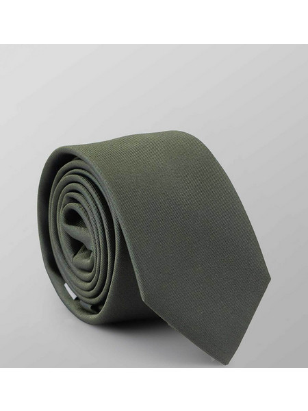 Oxford Company ανδρική μεταξωτή γραβάτα μονόχρωμη Slim Fit - TIE62-102.09 Λαδί