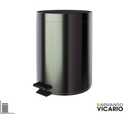 Armando Vicario Χαρτοδοχείο Επιδαπέδιο O20,5 x 27,3 εκ Black Chrome