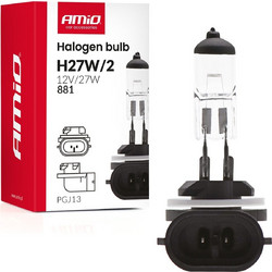 AMiO - Λάμπα Αλογόνου H27W/2 (881) 12V 27W PGJ13 - Για Προβολείς Ομίχλης & Drl - 1 τεμ. (04413/AM) - (04413)