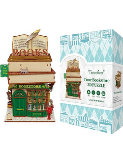 Tonecheer Time Bookstore 3D Book Nook DIY 159 Κομμάτια 24cm TQ187