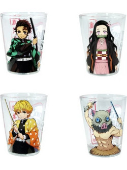 Σετ σφηνάκια γυάλινα 4 τεμ DEMON SLAYER - Groupe - 4 Shot Glass 57ml DEMON-SG4-30437