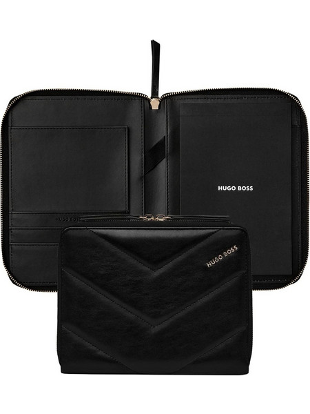 BOSS Φάκελος Α5 από δέρμα Black HTM311A