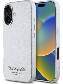 Karl Lagerfeld Rue St.Guillaume Logo Collection Θήκη προστασίας από σιλικόνη - iPhone 16 Γκρι