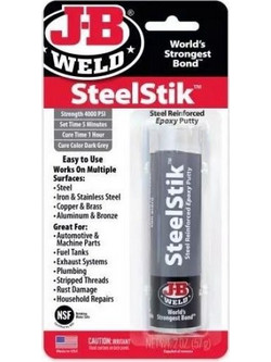 J-B Weld SteelStik Epoxy Putty Εποξειδικός Στόκος Χάλυβα Ταχείας Πήξης 2oz