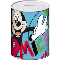 Μεταλλικός Κουμπαράς σχέδιο Mickey σε Μπλέ χρώμα Μπλε