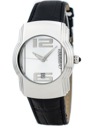 Chronotech Ανδρικό Ρολόι με Μαύρο Δερμάτινο Λουράκι CT7279M-03