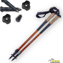 Μπατόν Πεζοπορίας Ultralight Aero II Alpin - Πορτοκαλί-Μαύρο