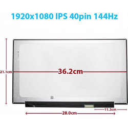 Οθόνη για λάπτοπ 16.1" N161HMA-GA1 1920x1080 FHD IPS 144Hz 40 Pin LED No Brackets