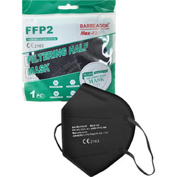 Barbeador MAX-02 FFP2 Filtering Half Mask Μαύρη 1τμχ