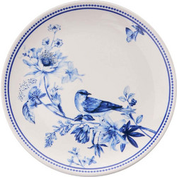 Πιάτο Γλυκού Bird (Σετ 6Τμχ) 471PST1120 19,3x19,3x2cm White-Blue Hermia Κεραμικό