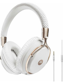 Motorola Pulse M Ενσύρματα Ακουστικά Over Ear με Noise Canceling Λευκά