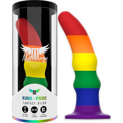 Mythology Kuno Pride Μ Dildo με Βεντούζα 15.5cm Πολύχρωμο