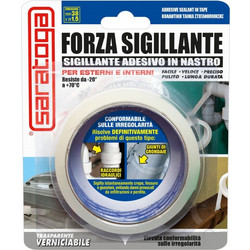 Ταινία Στεγανοποίησης εως και 70C Διάφανη Saratoga Forza Sigillante 38mmX1.5m (08-072-041)