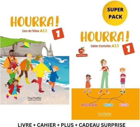 HOURRA! 1 SUPER PACK (LIVRE + CAHIER + PLUS + CADEAU SURPRISE) N/E