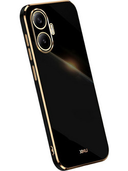 XINLI Θήκη Σιλικόνης TPU Electroplated Frame για Xiaomi Poco F7 5G / Redmi Turbo 4 Pro 5G - Μαύρο