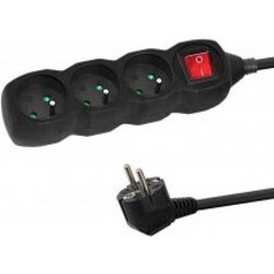 Esperanza power extension 3 m 3 AC outlet(s) Indoor Black - (ELK211K)
