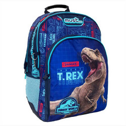 Must Rex Jurassic World Σχολική Τσάντα Πλάτης Δημοτικού Μπλε 570779