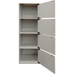 Ντουλάπι-στήλη Soline I pakoworld σε λευκή απόχρωση 40x34.5x120εκ