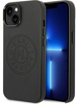 Karl Lagerfeld Perforated Logo Back Cover Black (iPhone 14 Plus)