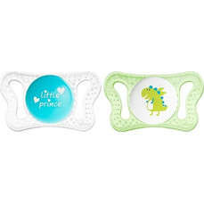 Chicco Micro Ανατομικές Ορθοδοντικές Πιπίλες Σιλικόνης 0m+ Little Prince Σιέλ 2τμχ
