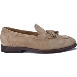 suede tasseled loafers HENDERSON Εκρού