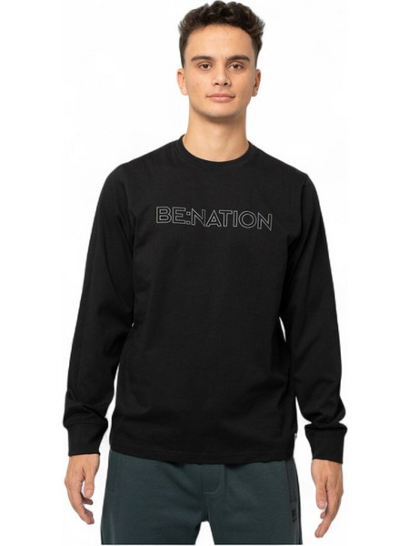 Ανδρική Μπλούζα Be:Nation Essentials Long Sleeve Tee Black 06302504-01