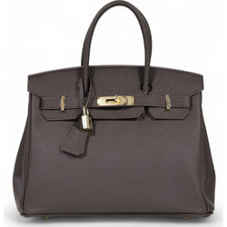 Passaggio Leather Γυναικεία Τσάντα Χειρός από Δερματίνη Καφέ 5727-KR-17
