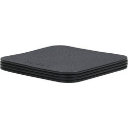 ESTIA ΣΟΥΒΕΡ ALLURE PVC 10x10cm ΜΑΥΡΟ ΣΕΤ 4 ΤΕΜ