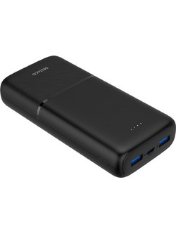 Deltaco Power Bank 20000mAh 20W με 2 Θύρες USB-A & Θύρα USB-C Black