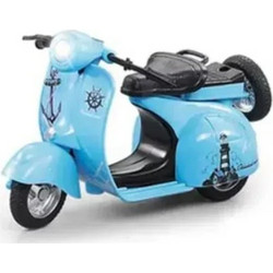 Μοτοσυκλέτα Vespa με φως και ήχο 11cm - Γαλάζιο