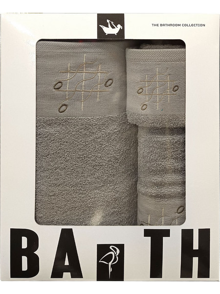 Πετσέτες με κέντημα στη φάσα σε κουτί Scarlet 430gsm 100% Cotton Σετ 3 τεμάχια
