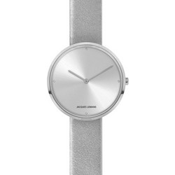 Jacques Lemans Design Γυναικείο Ρολόι με Ασημί Δερμάτινο Λουράκι 1-2056A