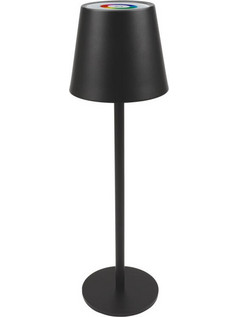 POWERTECH LED επιτραπέζιο φωτιστικό HLL-0195 RGB ρυθμιζόμενο επαναφορτιζόμενο μαύρο