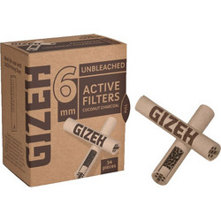 GIZEH UNBLEACHED ACTIVE FILTERS 6mm 34 ΦΙΛΤΡΑ GIF127