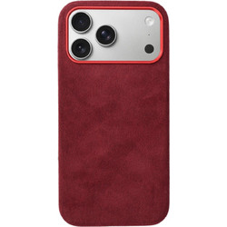 Θήκη iPhone 17 Pro Max Rosso Avanti Back Cover από Premium Alcantara με MagSafe - Burgundy (8719246549496)