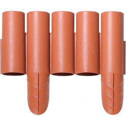 Prosperplast Πλαστικός Φράχτης Κήπου 2,35m x 25cm Σετ 8τμχ Terrakota