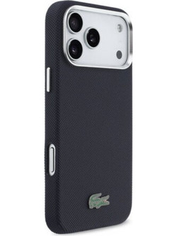 Lacoste για iPhone 17 Pro MagSafe - Μεταλλικές άκρες - Εμβληματικό λογότυπο Petit Pique - Μπλε