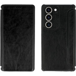 Powertech Razor Leather Book Black (Samsung Galaxy S23 Plus)
