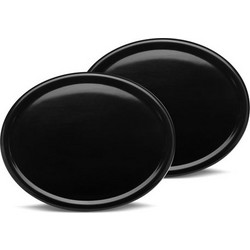 C-Racer σετ πλαϊνές βάσεις αριθμών Oval universal για όλες τις μοτοσυκλέτες σε μαύρο χρώμα | C-Racer, Vintage Racing Oval side number plates