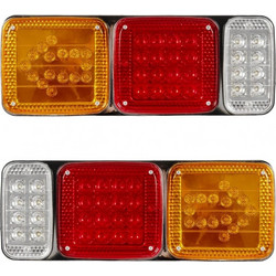 GLOBOSTAR ARROWLIGHT 999-0262 Πίσω Φανάρι Οχημάτων Βέλος LED 9W 360lm 180 DC 24V Αδιάβροχο IP66 Πορτοκαλί & Κόκκινο & Ψυχρό Λευκό 6000K - Μ40 x Π3.5 x Υ15cm - Πακέτο 2 Τεμαχίων