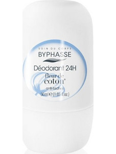 Byphasse Fleur de Cotton Γυναικείο Αποσμητικό Roll On 24h 50ml
