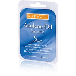 Μαντηλάκια Karaver Azulene Oil 5τμχ για μετά την αποτρίχωση