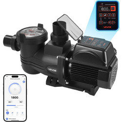 VEVOR Πολυκατευθυντήρια Αντλία Πισίνας, 1650W, AC 220-240V, 33,000 L/H, με Καλάθι Φίλτρου, Προγραμματιζόμενο Χρονοδιακόπτη BSYCGLBSS20H2UYS0001V2