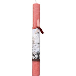 Inehome 971-184-0115 Inehome Λαμπάδα στρογγυλή με Decoupage νεράιδα κεραμιδί