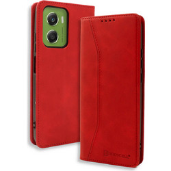 ΘΗΚΗ BODYCELL BOOK CASE PU LEATHER MOTOROLA G06 4G RED