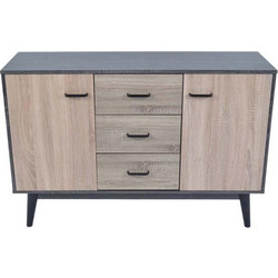 Μπουφές Σε Μαύρο Και Φυσικό Χρώμα 120x38x80cm
