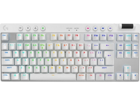 Logitech G Pro X TKL Ασύρματο Μηχανικό Gaming Πληκτρολόγιο TenKeyLess RGB White